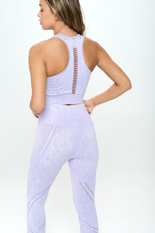 Seamless Two Piece Yoga mineral washed active set