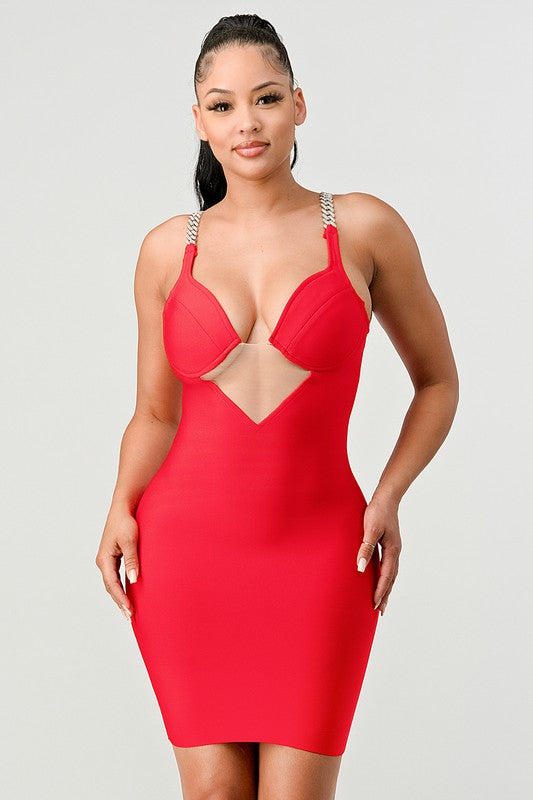 ATHINA HOLIDAY SEXY BANDAGE DRESS