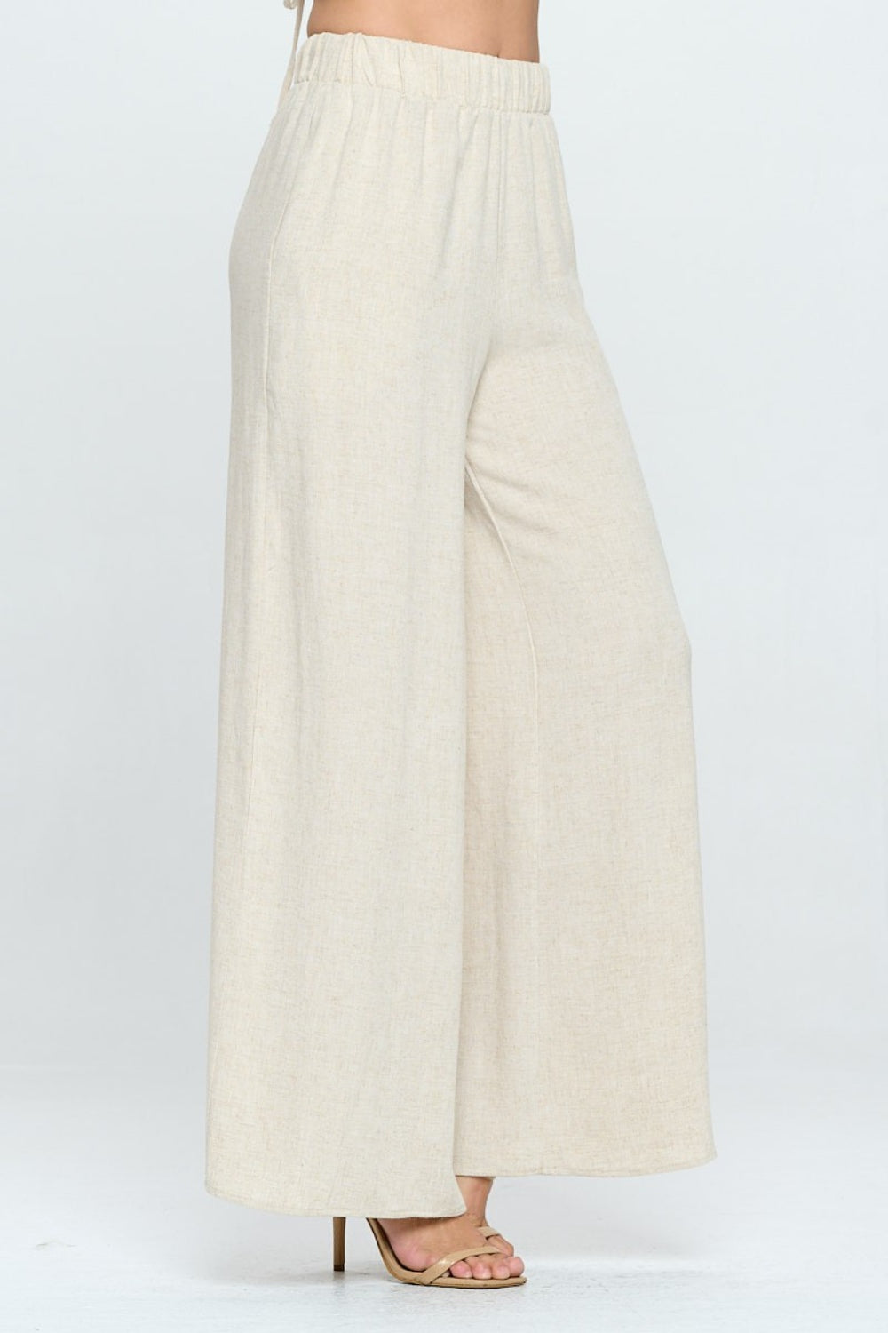 Linen Wide Leg Pants with Pockets