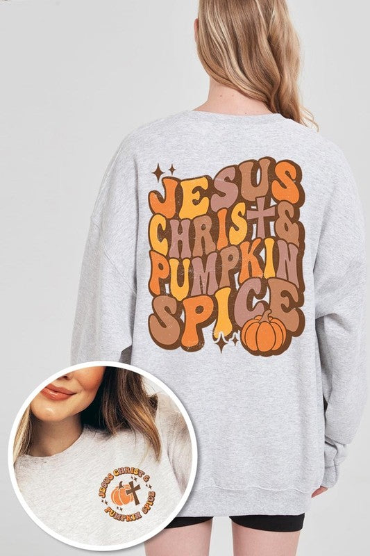 Jesus Christ & Pumpkin Spice Fleece Sweatshirts