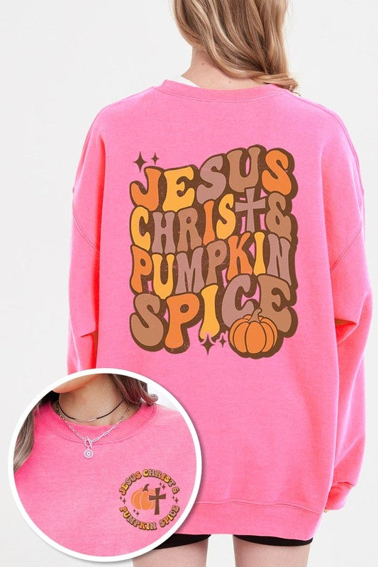 Jesus Christ & Pumpkin Spice Fleece Sweatshirts