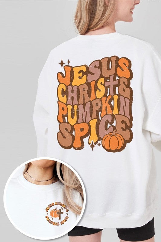 Jesus Christ & Pumpkin Spice Fleece Sweatshirts