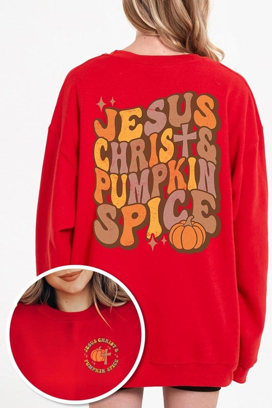 Jesus Christ & Pumpkin Spice Fleece Sweatshirts