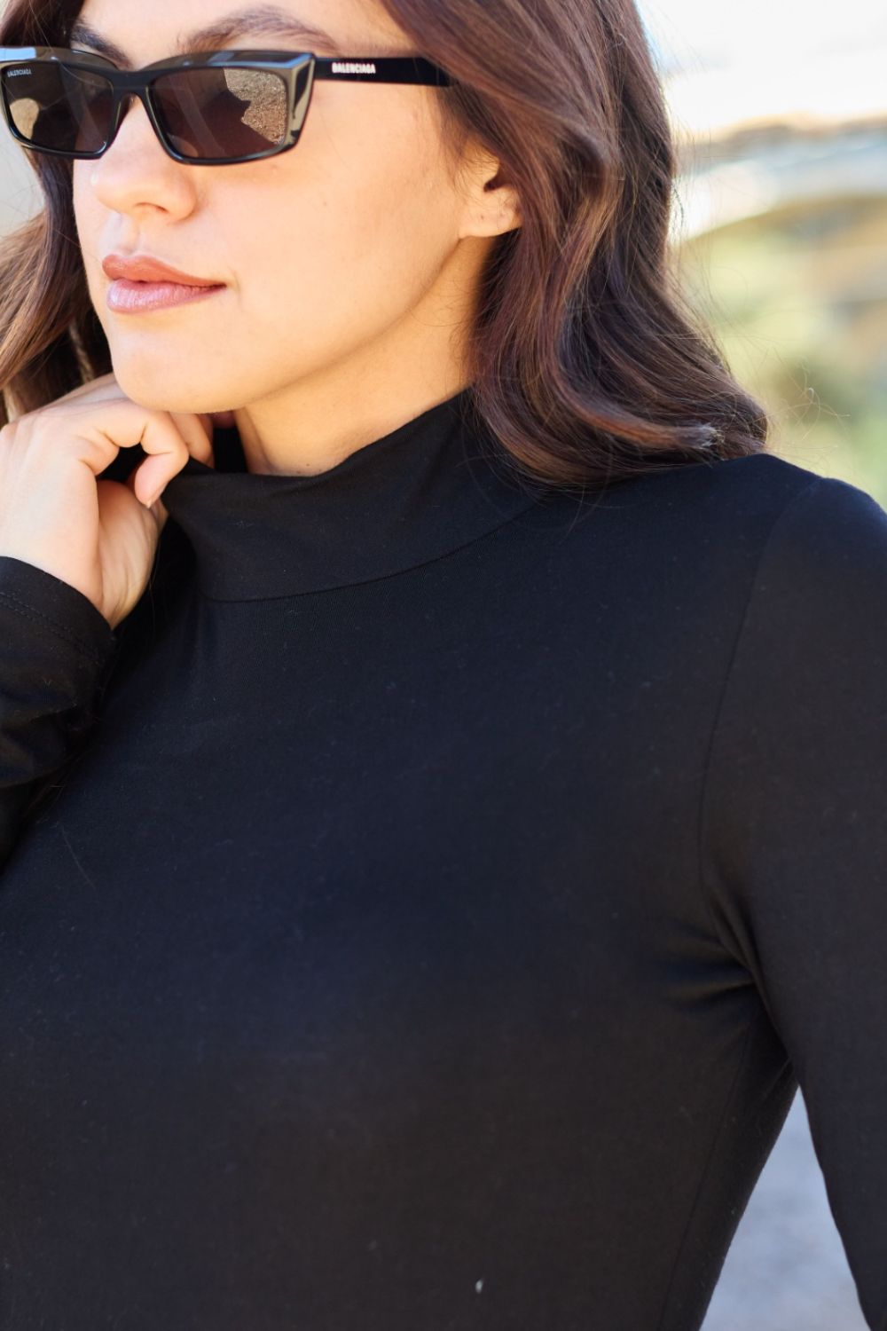 Neck Long Sleeve Bodysuit