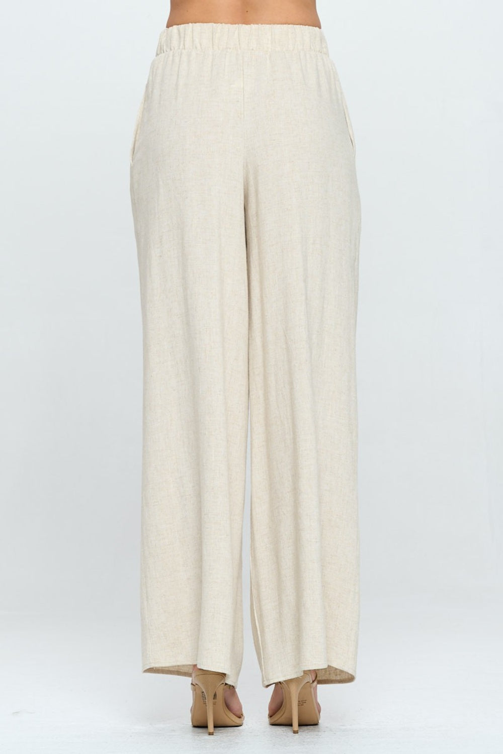 Linen Wide Leg Pants with Pockets